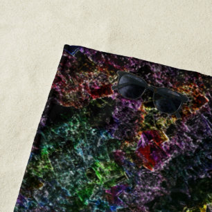 Toalla De Playa Textura de color oscuro, esponja corroída o destru