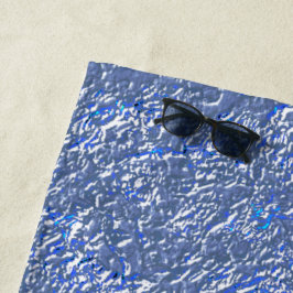 Toalla De Playa Textura Raya azul e efeito prateado