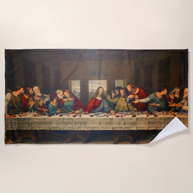 Toalla De Playa The Last Supper by Leonardo da Vinci (Anverso)