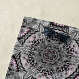 Toalla De Playa The Silver Fractal Garden