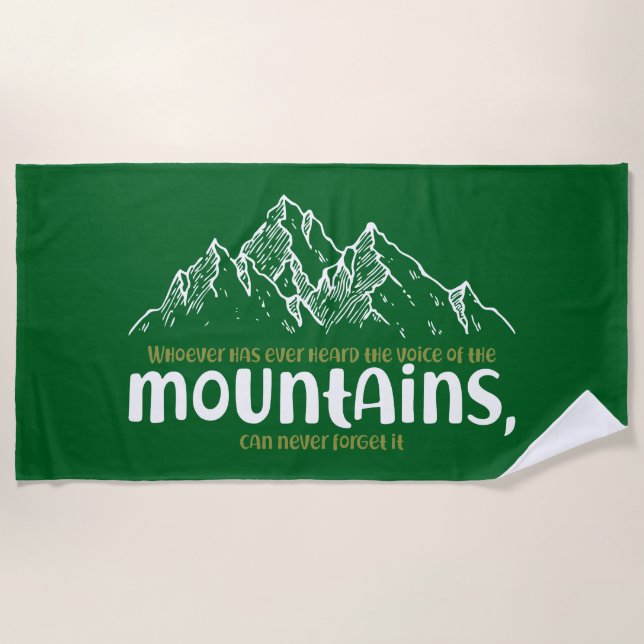 Toalla De Playa The Voice of the Mountains (Anverso)