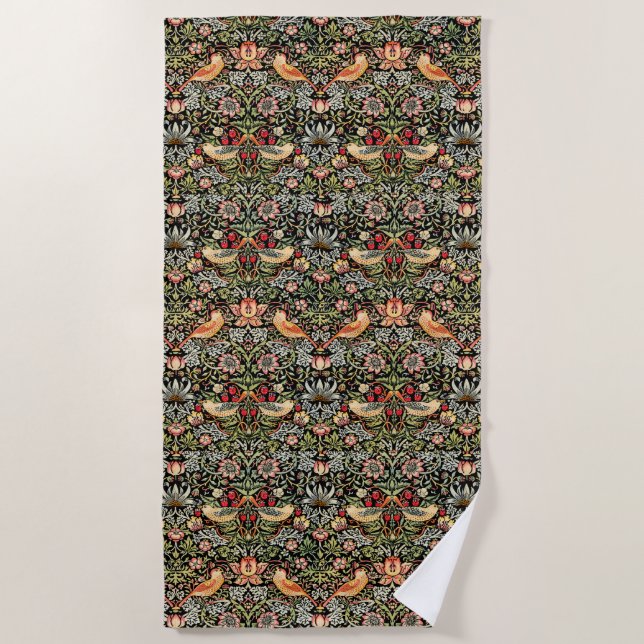 Toalla De Playa Thief de fresa William Morris (Anverso)