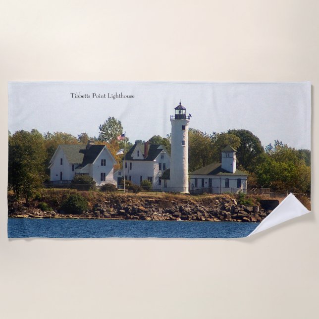 Toalla de playa Tibbetts Point Lighthouse (Anverso)