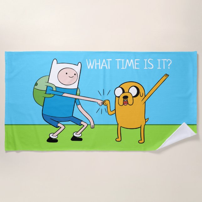 Toalla De Playa Tiempo de aventura | Finn & Jake Fist Bump (Anverso)
