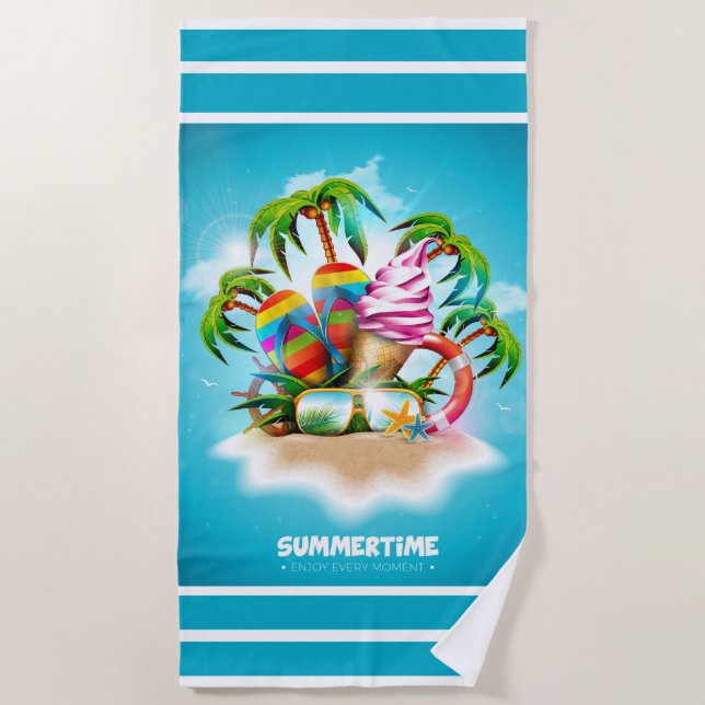 Toalla De Playa Tiempo de verano (Anverso)
