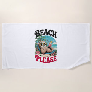 Toalla De Playa Tiempo de verano de la eslora cúpula
