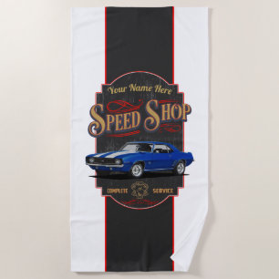Toalla De Playa Tienda de velocidad personalizada de Camaro