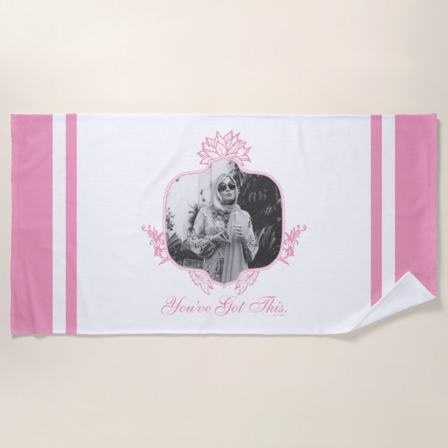 Toalla De Playa Tienes esto - El Lotus blanco (Anverso)