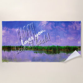 Toalla De Playa Tierra nuestro hogar azul cielo de verano y agua