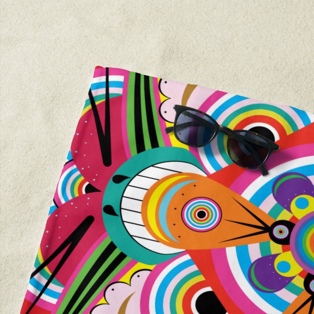 Toalla de playa Tiger Dragon Mandala (In situ)