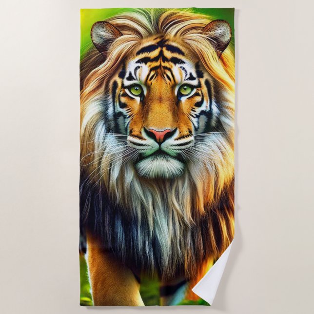 Toalla De Playa Tiger Lion (Anverso)