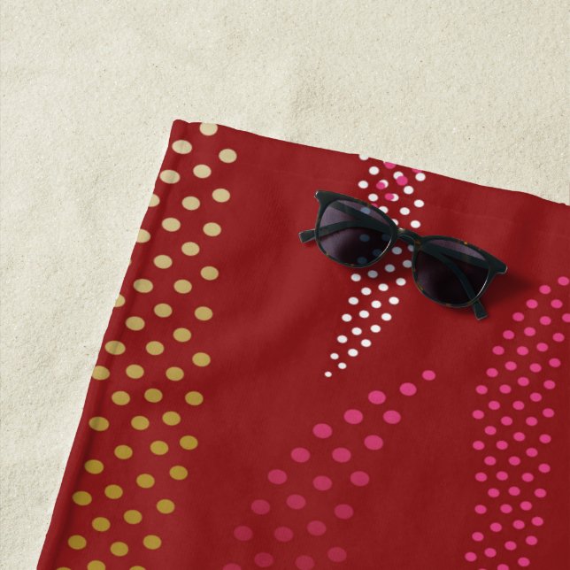 Toalla De Playa Tigre de ondas (patrón estilizado) 8 (In situ)