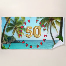 Toalla De Playa tiki luau tropical island beach 