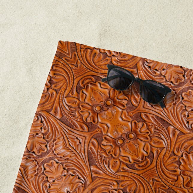 Toalla De Playa Tinta de cuero de cuero en el rústico occidente de (In situ)