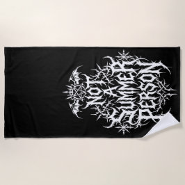 Toalla De Playa Tipografía de Black Metal que no es una persona de