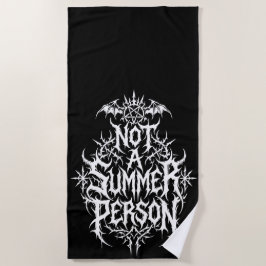 Toalla De Playa Tipografía de Black Metal que no es una persona de