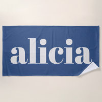Tipografía Moderna Nombre Personalizado Azul de Ve