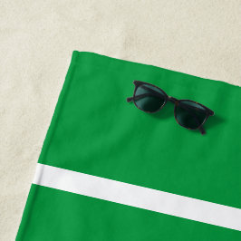 Toalla De Playa Tiras Divertidas Deportivas Brillantes Kelly Verde