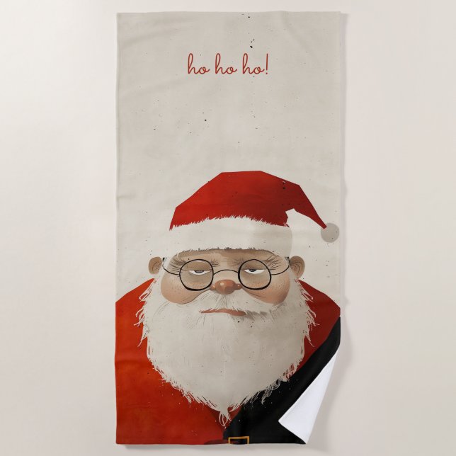 Toalla De Playa Tired Santa (Anverso)