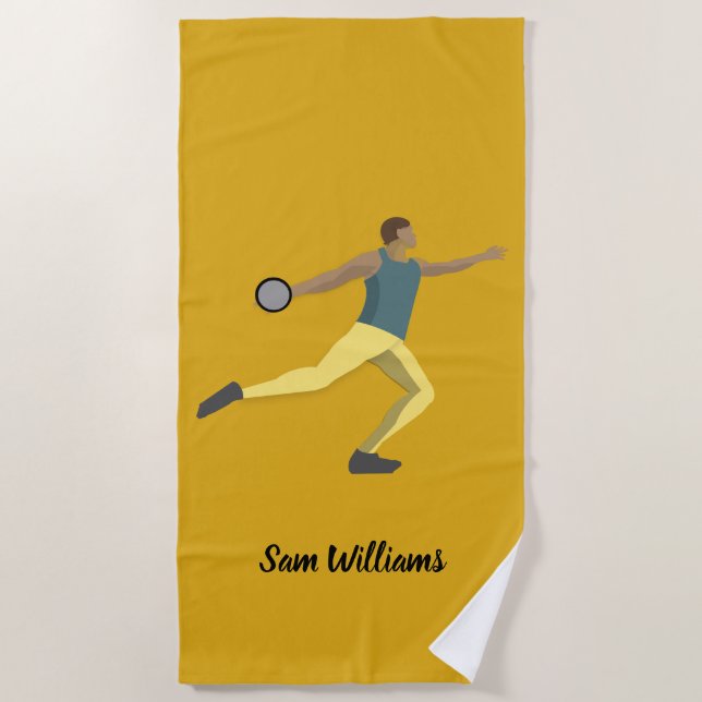 Toalla De Playa Tiroteo de Discus (Anverso)