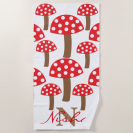 Toalla De Playa Toadstool Monograma