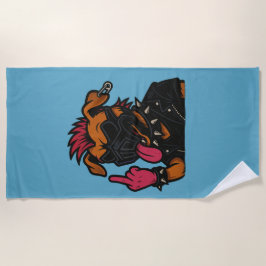 Toalla De Playa Toalha de praia cachorro maluco