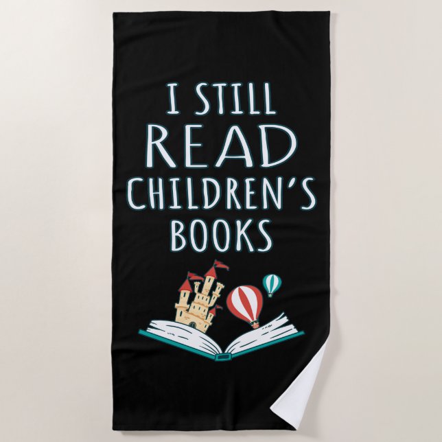 Toalla De Playa Todavía leo libros para niños II (Anverso)