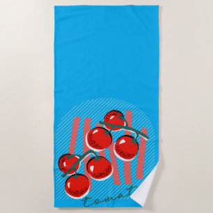 Toalla De Playa Tomate al Estilo Italiano