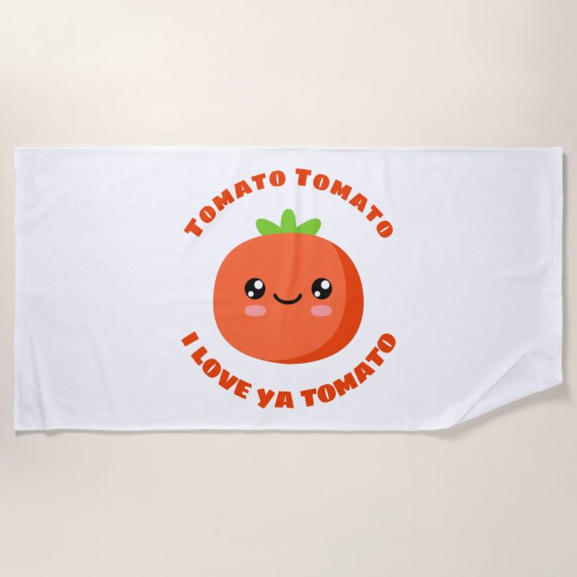 Toalla De Playa Tomate tomate te amo tomate (Anverso)