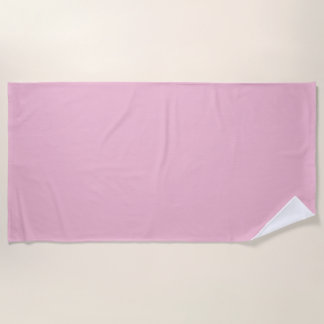 Toalla De Playa Tono pastel sólido de rosa cereza