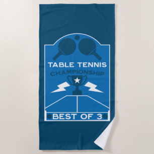 Toalla De Playa Torneo de tenis de mesa
