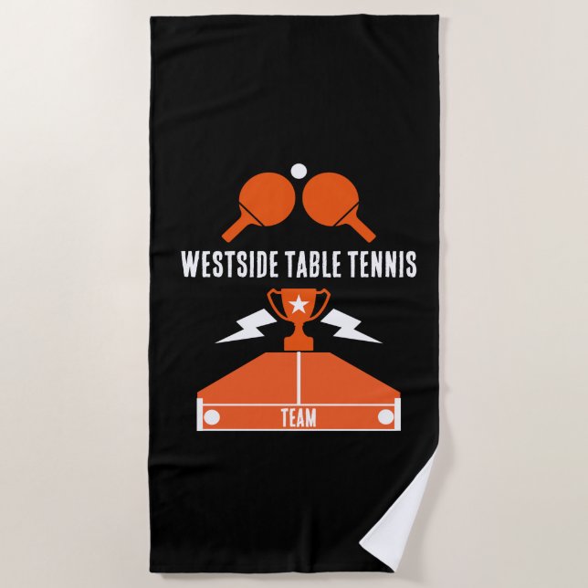 Toalla De Playa Torneo de tenis de mesa (Anverso)