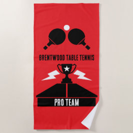 Toalla De Playa Torneo de tenis de mesa