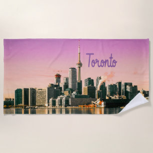 Toalla De Playa Toronto Capital de Ontario Canada City Skyline