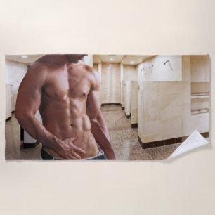 Toalla De Playa Torso de hombre musculoso sin camiseta de Slippery