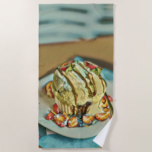 Toalla De Playa Torta de helado de fresa