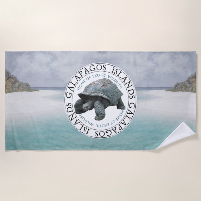 Toalla De Playa Tortoise de recuerdo de Galápagos (Anverso)