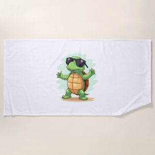 Toalla De Playa Tortuga Marina Dabbing Amante De Los Animales Salv