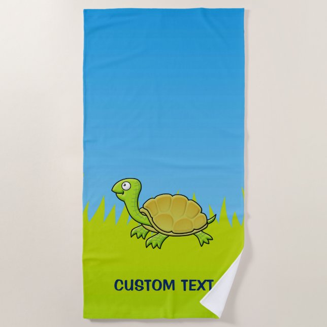 Toalla De Playa Tortuga personalizado (Anverso)