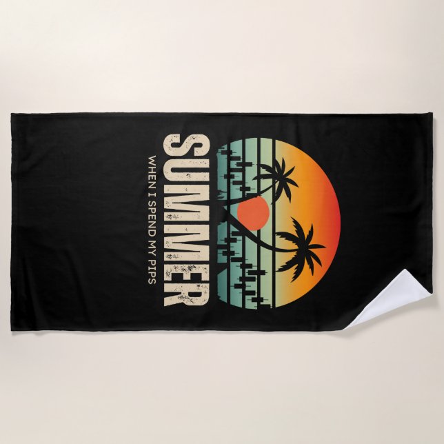 Toalla De Playa Trader design | Summer | Funny (Anverso)