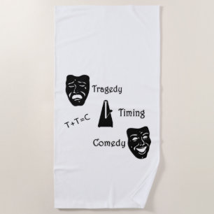 Toalla De Playa Tragedia + Timing igual a teatro de comedia