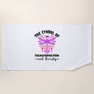 Toalla De Playa Transformación Belleza Naturaleza Insectos Dragonf