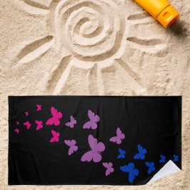 Toalla De Playa Trayecto de mariposa del orgullo bisexual