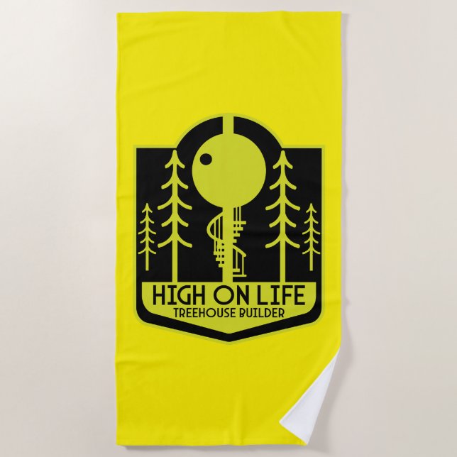 Toalla De Playa Treehouse Boy De Vuelta A La Escuela (Anverso)