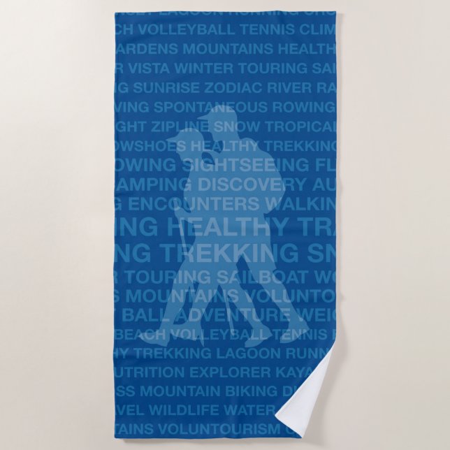 Toalla De Playa Trekking Royal Blue saludable (Anverso)