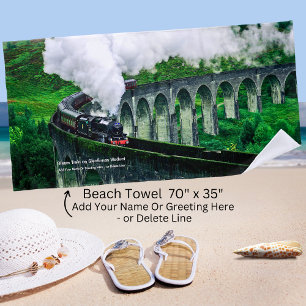Toalla De Playa Tren de vapor en el viaducto de Glenfinnan - Añadi