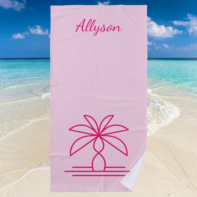 Toalla De Playa Trendy Stylish Tropical Girly (Subido por el creador)
