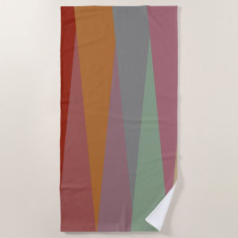 Toalla De Playa Triángulos coloridos modernos de mediados del sigl