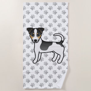 Toalla De Playa Tricolor Smooth Coat Jack Russell Terrier Perro