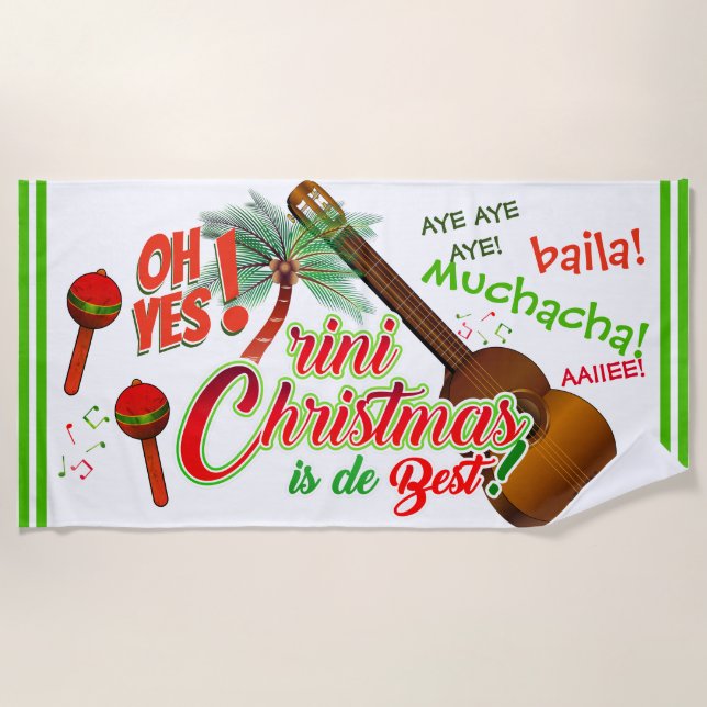 Toalla De Playa Trini Navidad es lo mejor / Marac y Cuatro (Anverso)